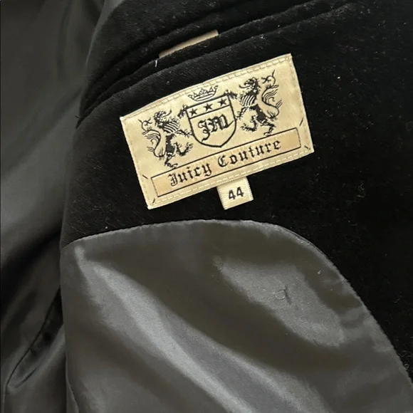 Men's Juicy Couture Velour Velvet Black Blazer